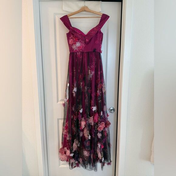 Dress the Population Aurea Floral Print Off the Shoulder Gown | retail $748 - Picture 10 of 16